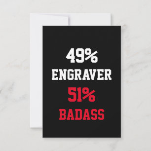 Graverare Badass Kort