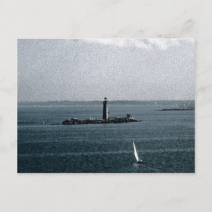 Graves Light i Boston Harbor Vykort