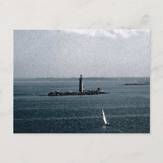 Graves Light i Boston Harbor Vykort (Framsida)