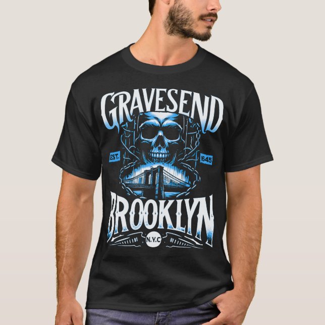 Gravesend Brooklyn NYC T-Shirt (Framsida)