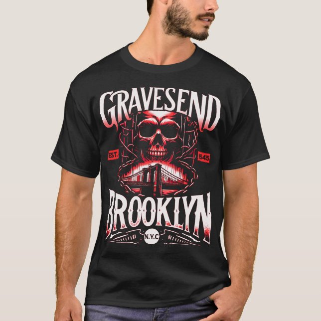 Gravesend Brooklyn NYC T-Shirt (Framsida)