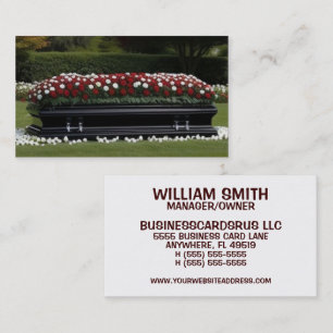 Graveside Service Casket - begravningsdirektör Visitkort