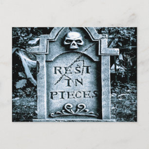 Gravestone Grave Halloween Vykort