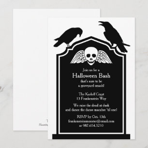Gravestone Halloween fest-inbjudan Inbjudningar