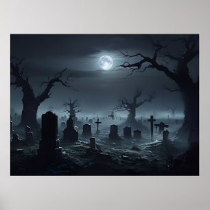 Graveyard Dusk - Poster hemkyrkogård