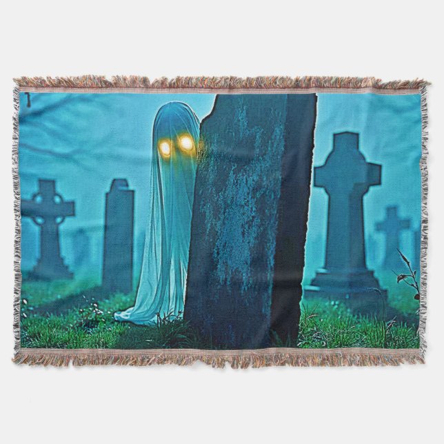 Graveyard Ghost's Eerie Glimpse Filt (Framsidan)