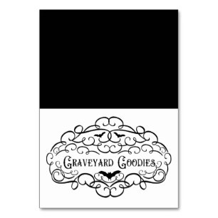 Graveyard Goodies Vintage Halloween Matserveringst Bordsnummer