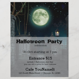 Graveyard Halloween fest Reklamblad