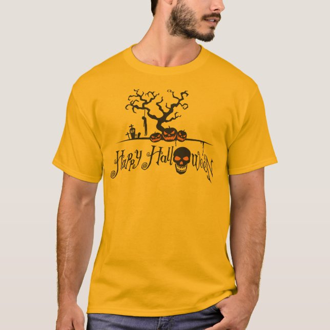 Graveyard Halloween Shirt T-shirt (Framsida)