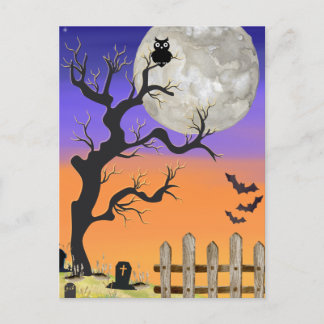 Graveyard Halloween-vykort Vykort