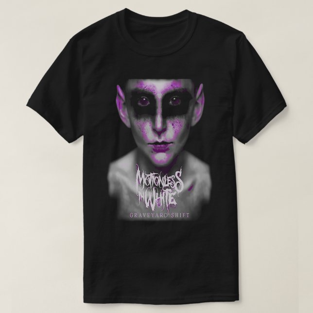 GravEyard-Lila _gt_gt_ utan alternativ i vitt T Shirt (Design framsida)