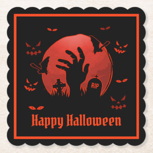 Graveyard Måne Halloween Underlägg Papper