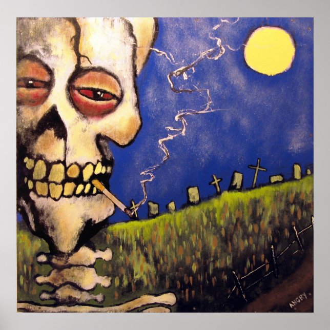 Graveyard Poet Poster av Arg Johnny (Framsidan)