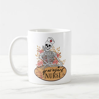 Graveyard Shift Skeleton Nurse Mugg
