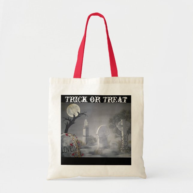 Graveyard Trick-or Treat-väska Tygkasse (Framsidan)