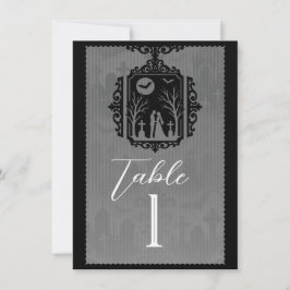 Graveyard Vows Svart & Grå Gotisk Bordskort