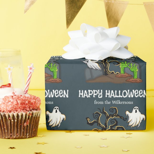 Graveyard Zombie och spöken Söt Halloweenfest Presentpapper (Födelsedagsfest)