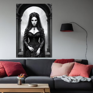 Graveyards drottning AI Art Poster