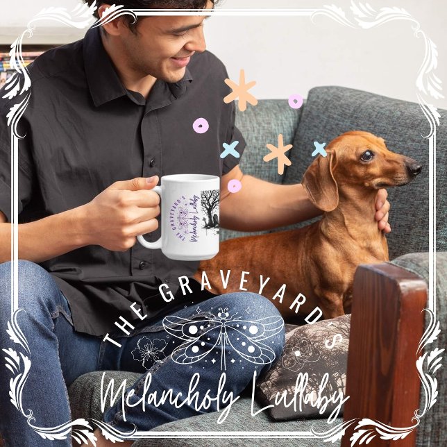 Graveyards Melancholy Lullaby Kaffemugg (The Graveyard's Melancholy Lullaby cover from The Beekeeper Store)
