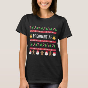 Gravid AF Ugly jul Sweater Funny Gravid T Shirt