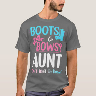Gravid Announc för Boots eller Bows Moster Gender  T Shirt