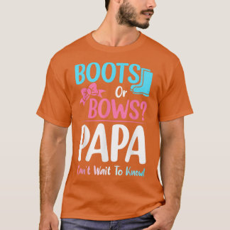 Gravid Announc för Boots eller Bows Pappa Gender R T Shirt
