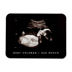 Gravid Announcement Baby Sonogram Photo Magnet