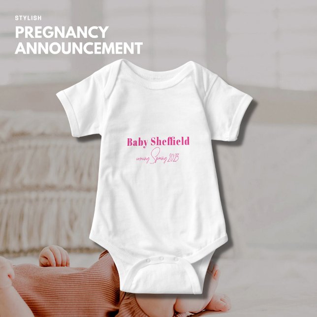 Gravid Announcement Personlig Baby Bodykostym T Shirt (Skapare uppladdad)