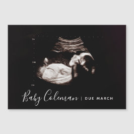 Gravid Announcement Sonogram Namn Magnet