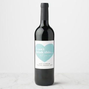 Gravid Announcement Vin eller Sparkling Vin Labe Vinflaska Etikett