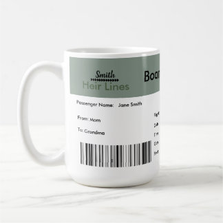 Gravid Announement Airline Biljett Neutralt Kaffemugg