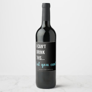 Gravid Announement Vin Vinflaska Etikett