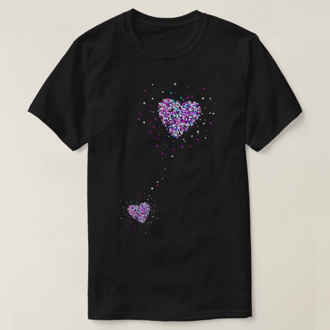 Gravid Anteckning Graviditet Hjärtat 1 T Shirt (Design framsida)