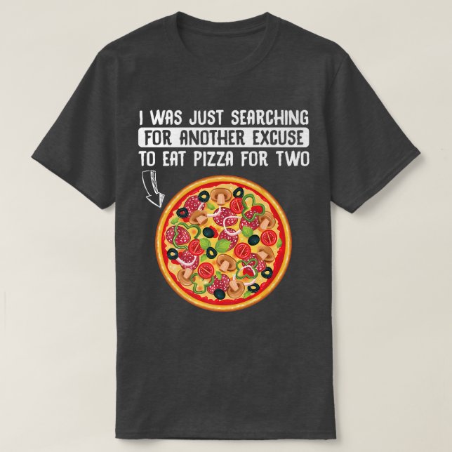 Gravid Anteckningspizza för två Baby Belly Pr T Shirt (Design framsida)
