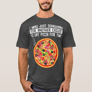 Gravid Anteckningspizza för två Baby Belly Pr T Shirt