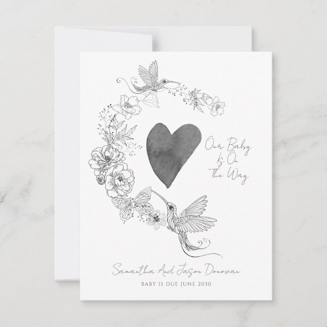 Gravid av hjärtklappning i Blommigt Illustrerad  Meddelande (Framsida)