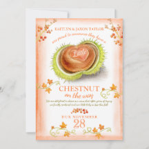 Gravid av vattenfärg i lilla kastanjens hjärta