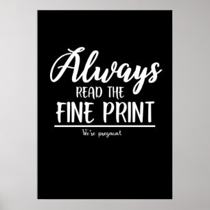 Gravid avisering Läs Bran Skriv ut Poster