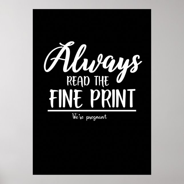 Gravid avisering Läs Bran Skriv ut Poster (Framsidan)