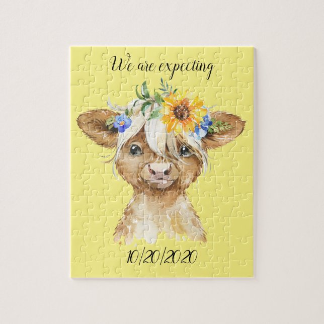 Gravid Baby Annoucment Pussel (Vertikal)