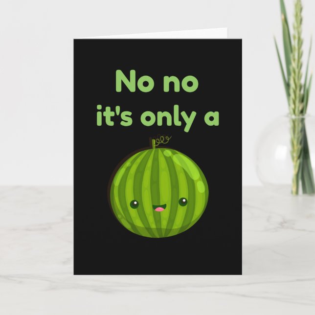 Gravid Baby Announcement Melon Kort (Framsida)