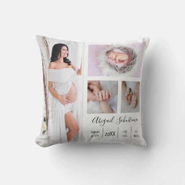 Gravid Baby Photo Keepsak Dekorativ kudde (Framsida)