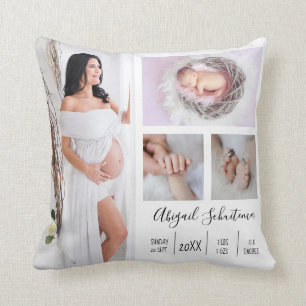 Gravid Baby Photo Keepsaké Dekorativ kudde