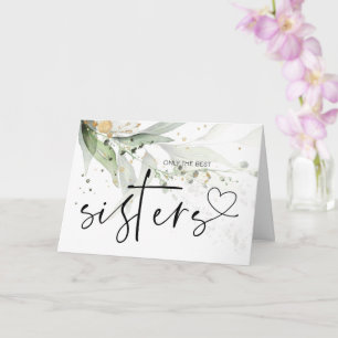 Gravid Baby Reveal Gift till min syster Eucalyptus Kort