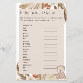 Gravid Baby Shower Baby djur-spel