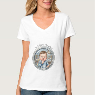 gravid - Bebis som försöker sova T-shirt