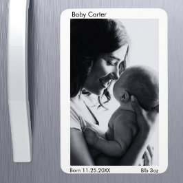 Gravid Birth Notification - Anpassningsbar Photo M Magnet