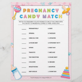 Gravid Candy Match [Baby Basics Rosa] Brevhuvud