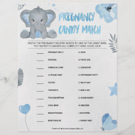 Gravid Candy Match [Baby Elephant [Blue] Brevhuvud