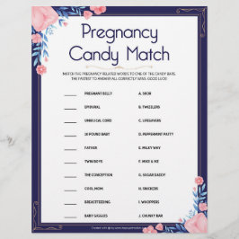 Gravid Candy Match [Blommigt Ram] Brevhuvud